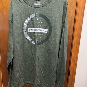 Salt Creek Green Long Sleeve Tee with Washington D.C. Graphic